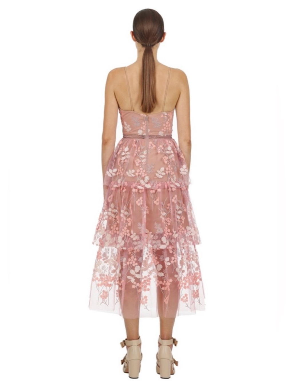 🎉HP🎉 Self Portrait Floral Embellished Midi Dress - Picture 2 of 9